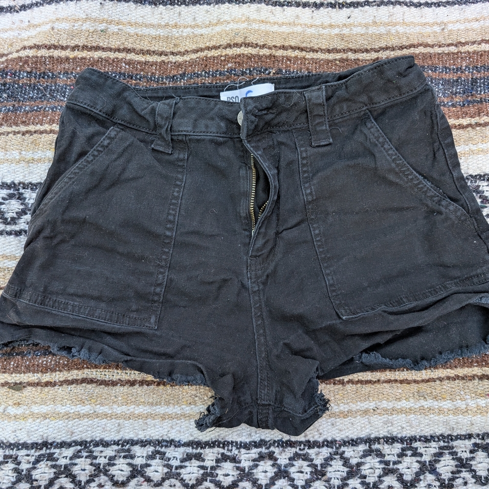 RSQ Black Jean Shorts Classic Cutoff Style